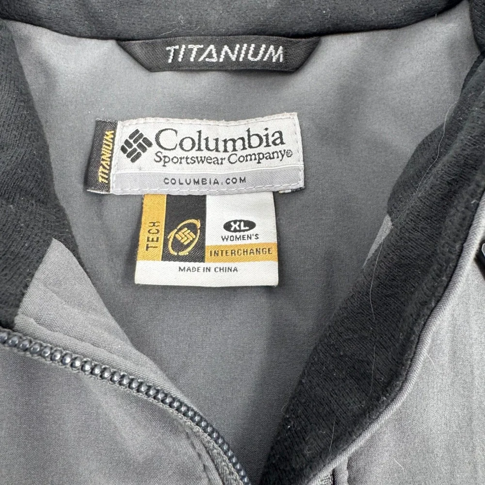 Columbia Titanium Omni Tech Women's Jacket XL Interchange Gray Outdoor‎ Coat